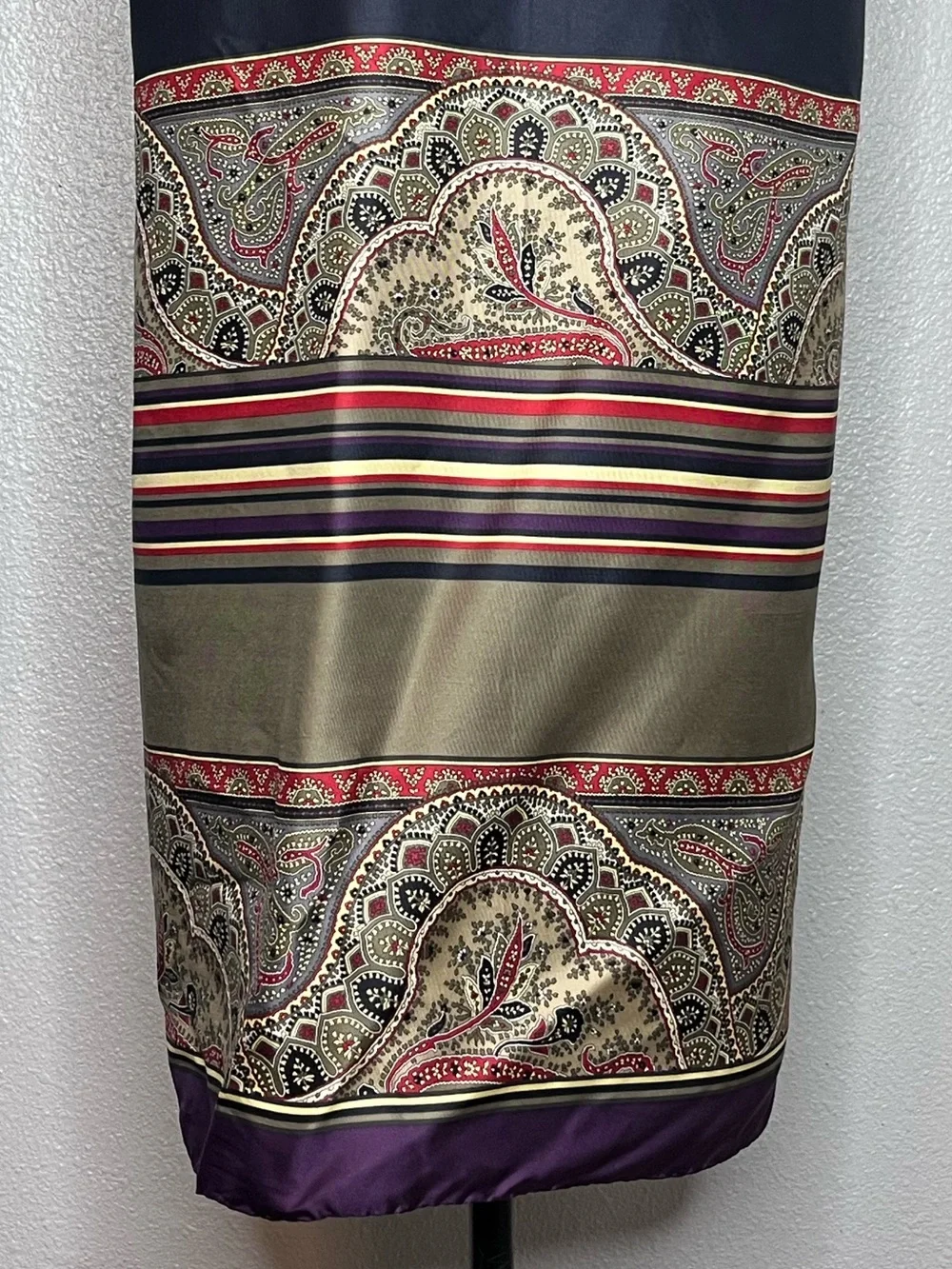 Vintage Talbots 100% Silk Paisley Boho Equestrian Old Money Square Scarf